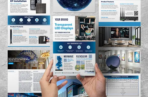 One pager Mock up of sales collateral